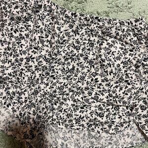 Brandy Melville Black Floral Shorts on White